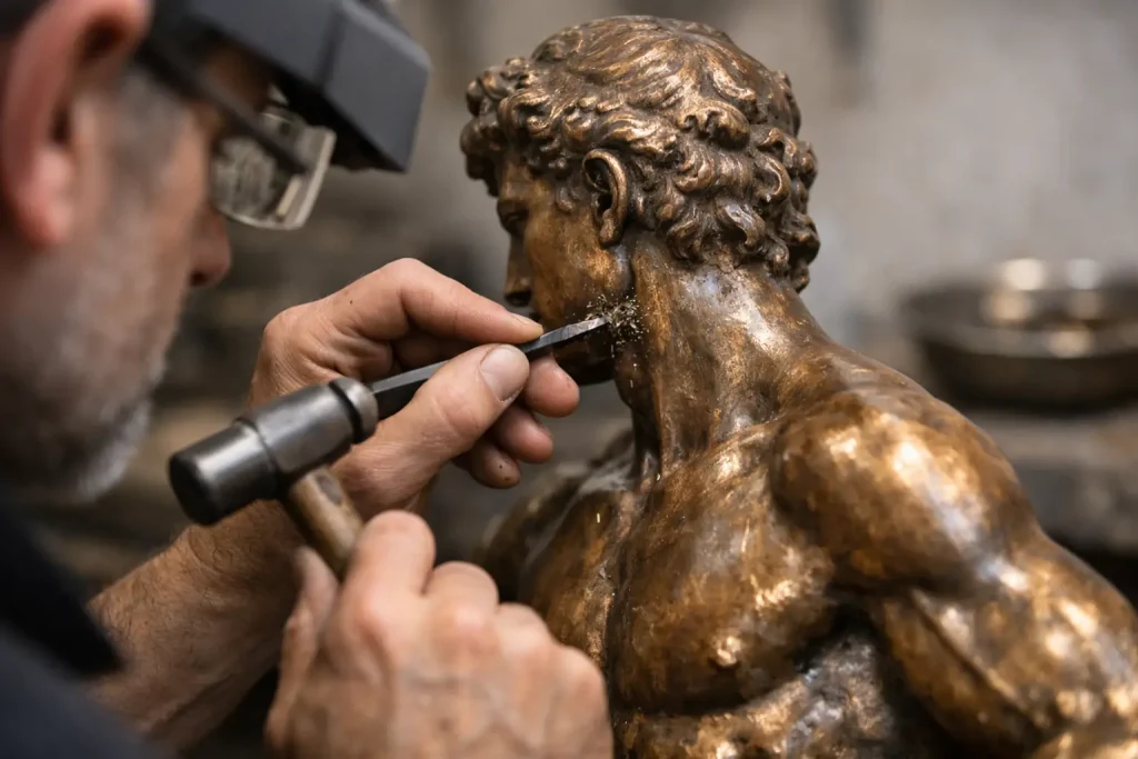 La ciselure d’une sculpture en bronze, expliquée