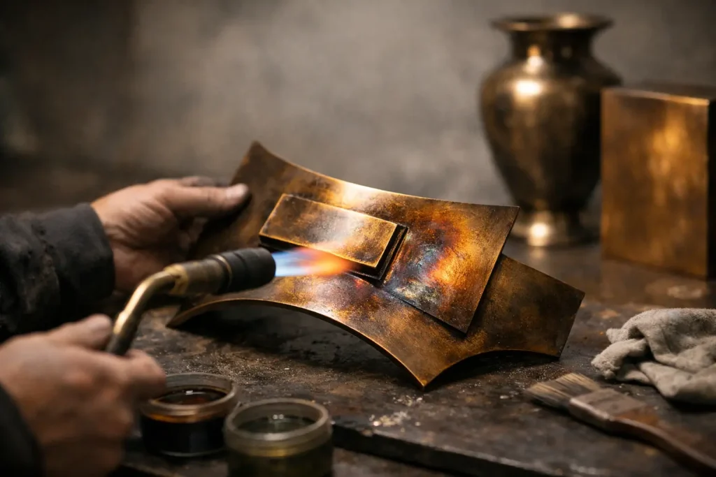 La patine à chaud bronze, finition d’exception