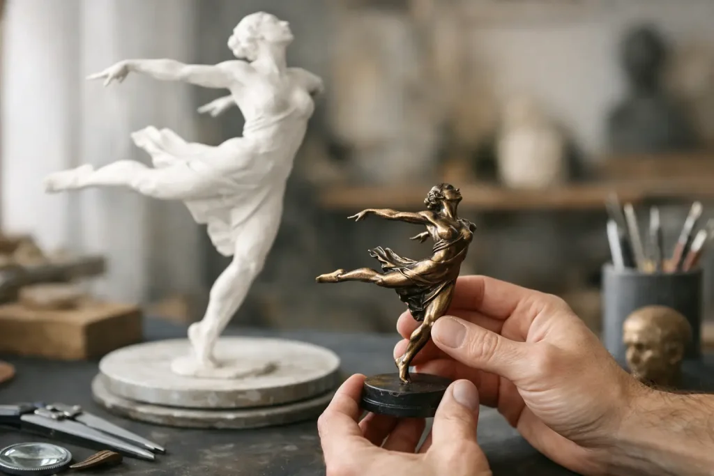Miniaturiser une sculpture pour une édition en bronze