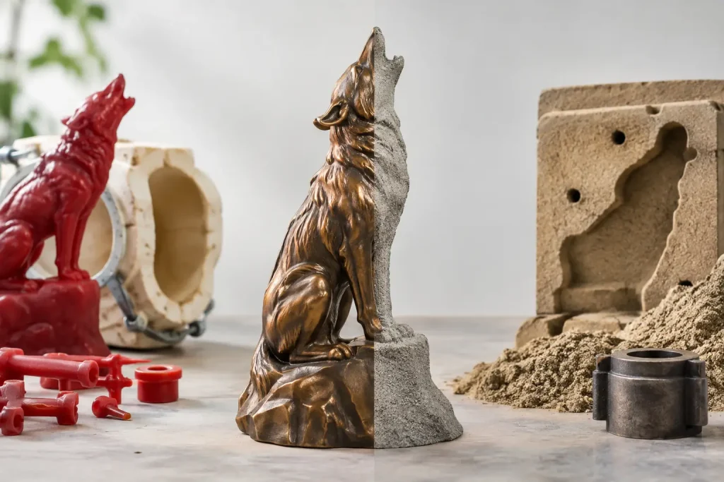 Cire perdue ou sable pour une sculpture durable