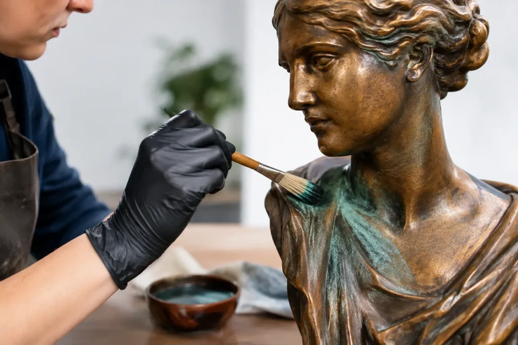 Comment patiner un bronze chaud avec justesse